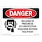 Signmission OSHA, Welding In Progress Eye Protection Required, 10in X 7in Rigid Plastic, 10" W, 7" H, Landscape OS-DS-P-710-L-1623 - alternate 1